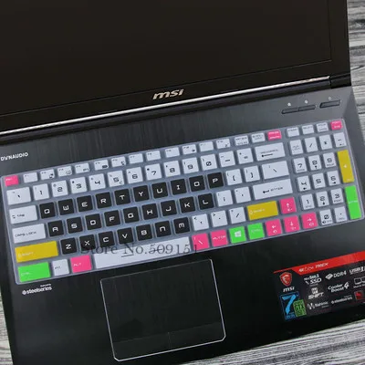 17,3 15,6 дюймовый ноутбук Клавиатура Защитная крышка для MSI GL62M GF62 GP63 gp62m GT63 GT63VR GL63 GF62VR GS72VR GF75 GV62 PL62 PL60 - Цвет: Color 1