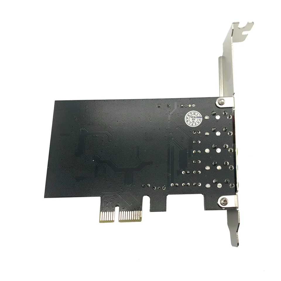 Звуковая карта PCI-E, аудио интерфейс, 5 портов, PCI Express, 5,1 каналов, стерео, объемная звуковая карта, 3,5 мм, адаптер звуковой карты для компьютера