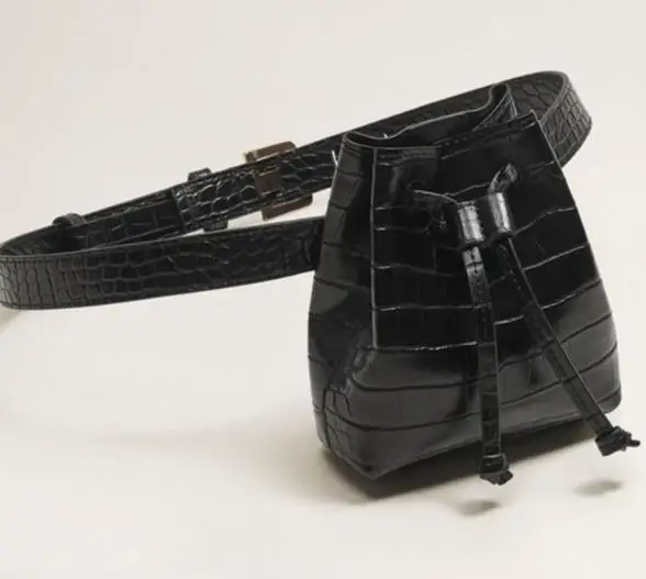 Crocodile black HIGHREAL поясная сумка-мешок сумка с животным принтом змеиная кожа аллигатора женская брендовая шикарная модная Прямая - Цвет: Crocodile black