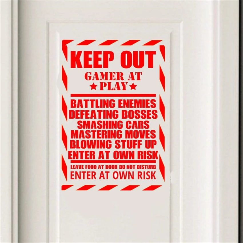 

Gaming Quote Door/Wall art sticker/Decal Boys/Home Decor Removable Wall Decor Modern Design living Cartoon Wall Sticker D481