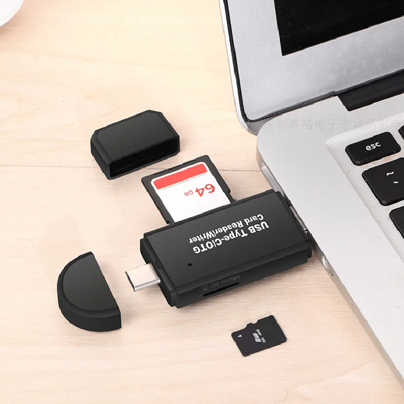 USB 2,0 2 в 1 USB кард-ридер флэш-накопитель высокоскоростной Универсальный OTG TF/SD карта для Android телефона компьютерная кардридер расширение