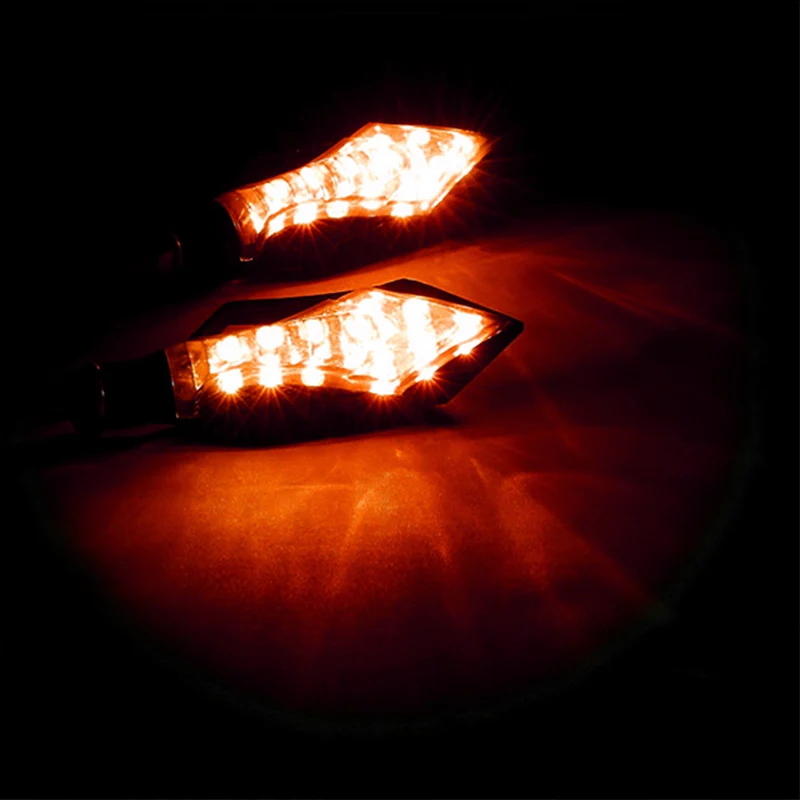 Racbox 4pcs Universal Motorcycle LED Blinker Red Turn Signal Stop Brake Lights 12V Chopper clignotant led moto piscas |