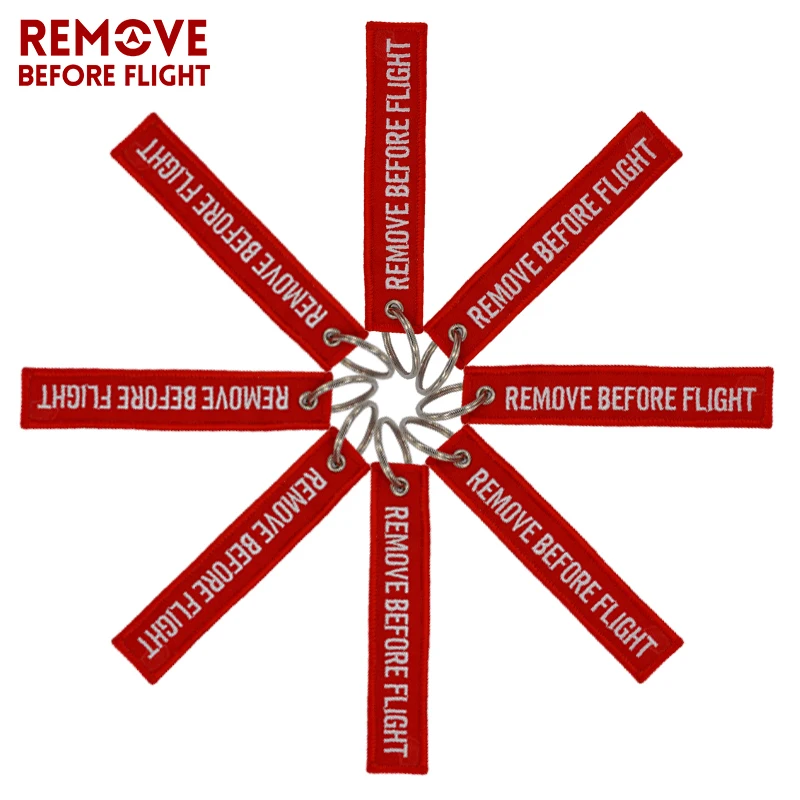 Брелок для ключей с вышивкой Remove Before Flight|Кольца ключей| |
