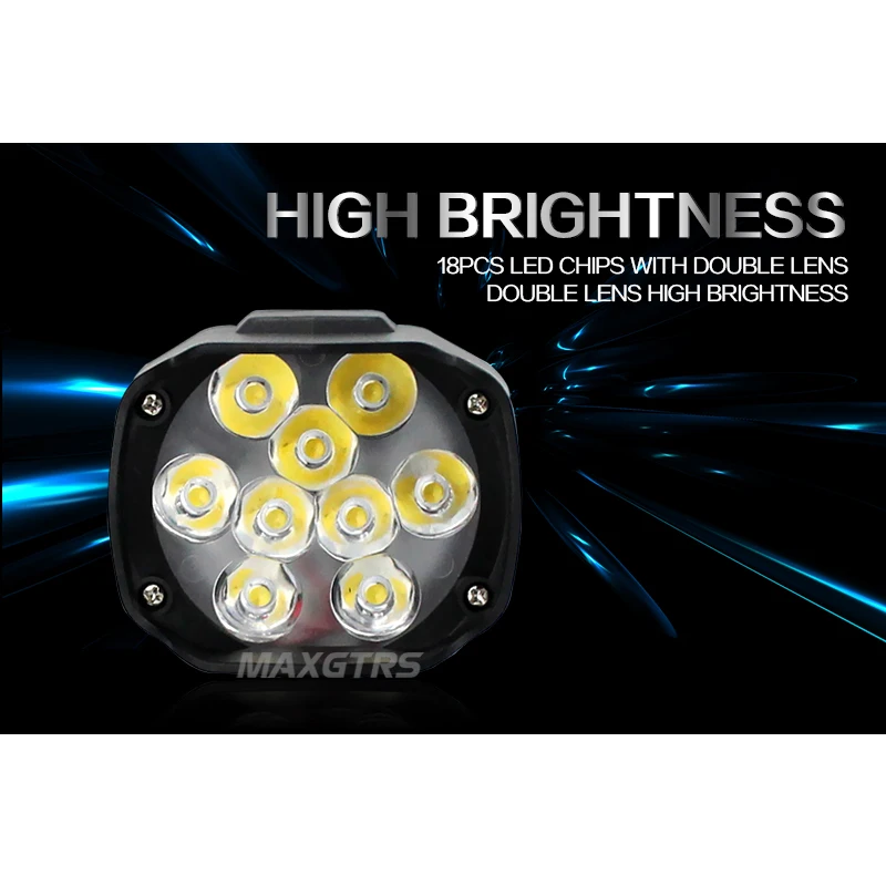 Maxgtrs мотоцикл светодиодные фары Лампа 15 Вт 1500Lm Скутеры туман Spotlight 6500 К Белый DRL