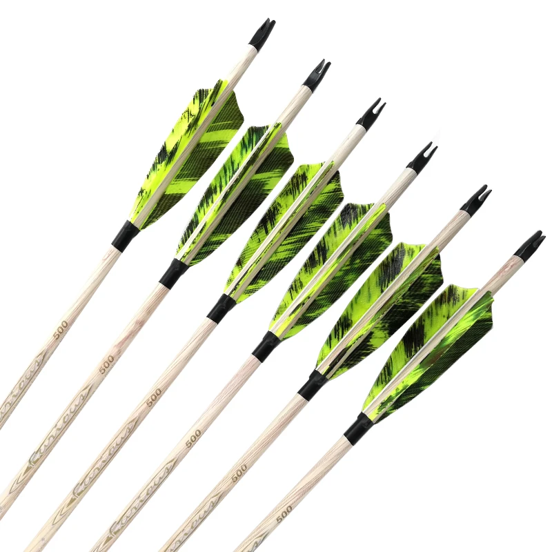 Inals Spine 400 500 600 углеродные стрелы ID6.2mm 4 &quotтурецкие перья 100гр точки Соединение