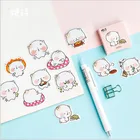 Милый пухлый Кролик 45 шт.кор., декор для дневника, детские школьные и офисные принадлежности, чемодан для скейтборда, ПВХ водонепроницаемая наклейка, игрушка, наклейка