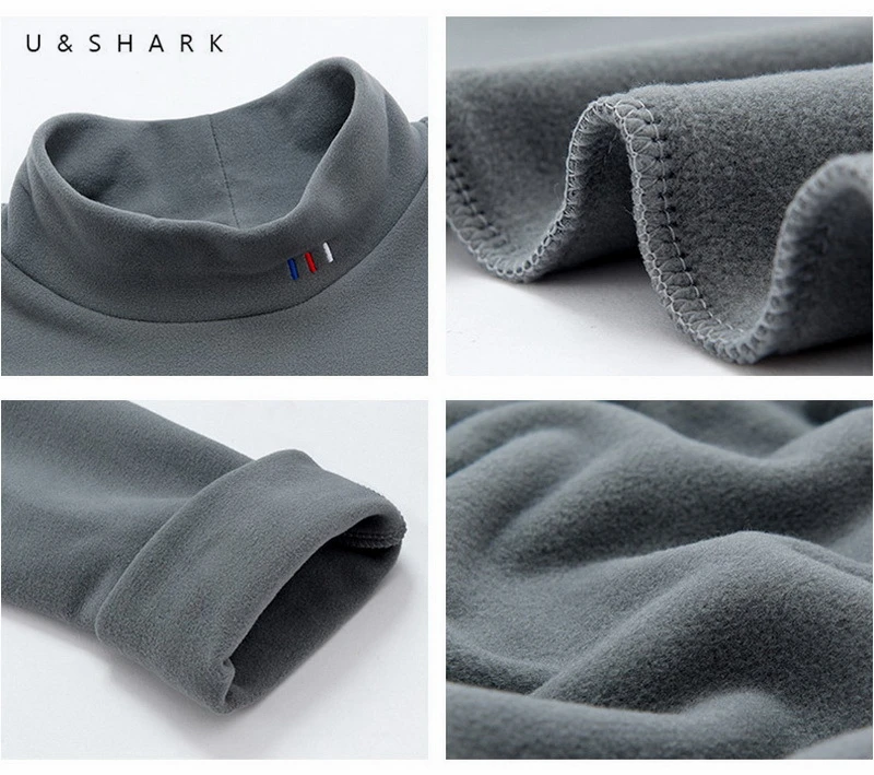 U &amp SHARK/Зимний весенний мужской свитер с высоким воротником длинный рукав