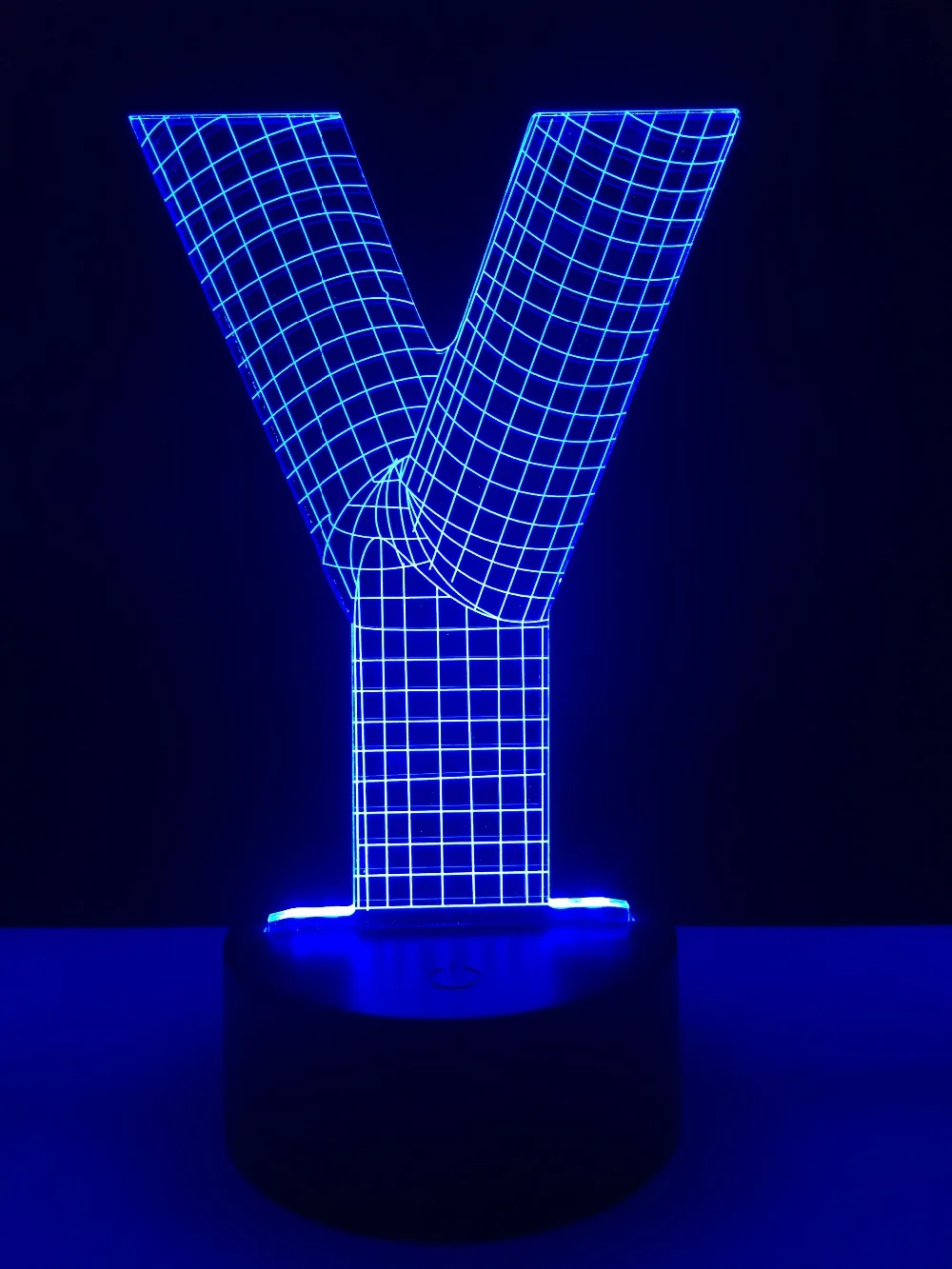 Креативный дизайн Современная 3D лампа Алфавит буквы Y RGB разноцветный фонарик