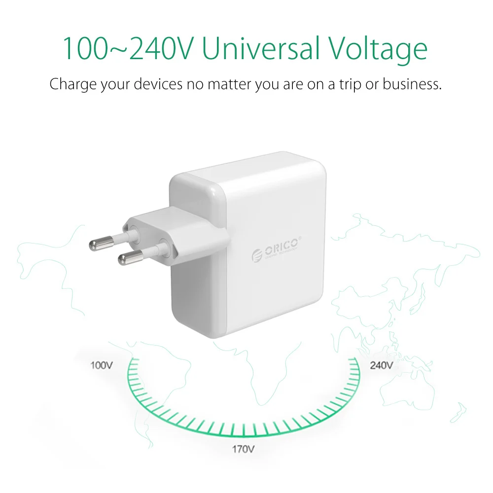 Зарядное устройство ORICO с 4 портами USB для мобильных телефонов быстрое настенное