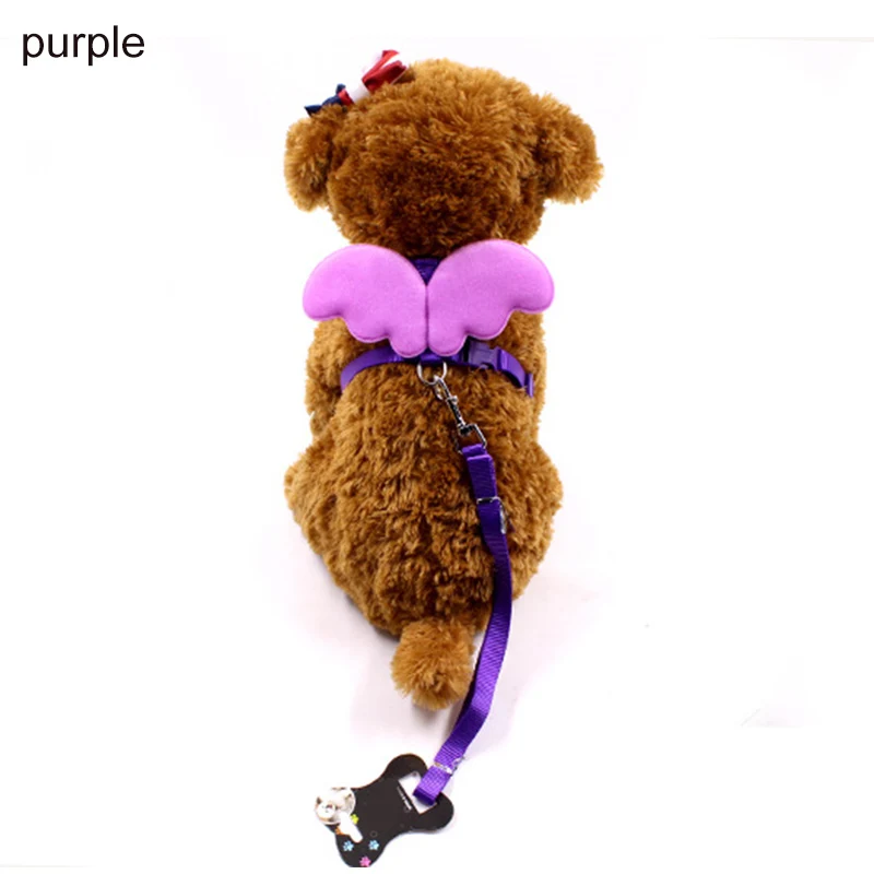 С «крыльями ангела» для домашних животных поводки для собак регулируется с милой собачкой Наряжаться собака воротничок товары для животных поводки для собак