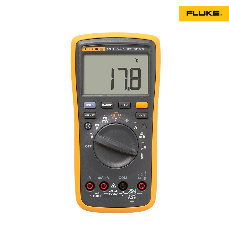 Новый обновленный Цифровой мультиметр FLUKE 17B + F17B с температурой 1000 мкФ большим