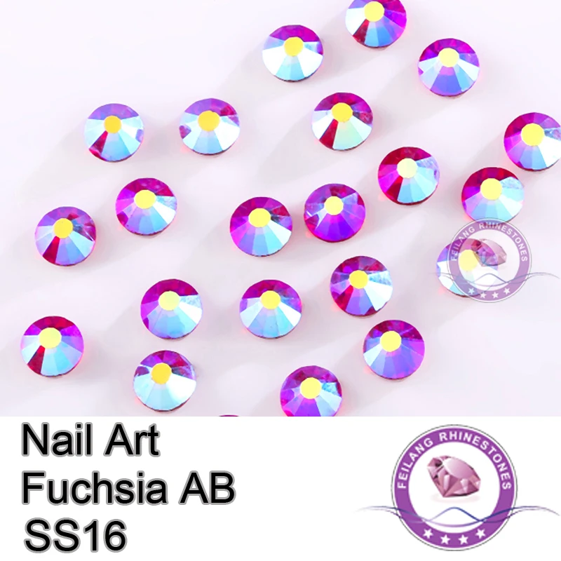 More Colors In store! SS16 12 Facets Fuchsia AB Non Hotfix Machine Cut Rhinestones 1440 PCS | Дом и сад