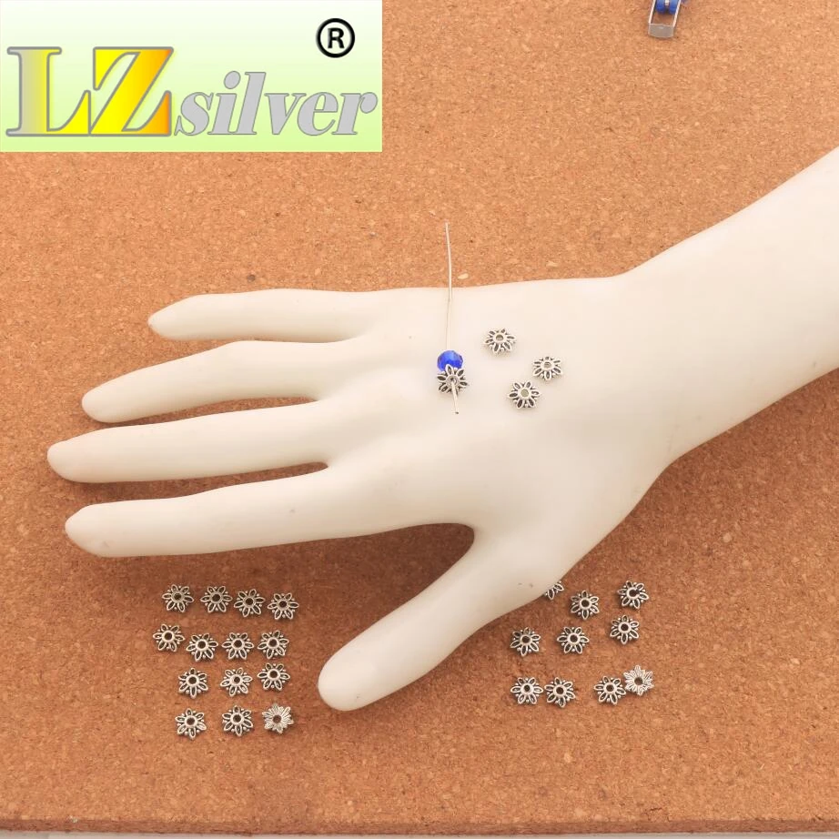 

Flower Dail Styles Caps Bead Cap 6.9x6.9mm 700PCS zinc alloy Jewelry Findings Components L1026