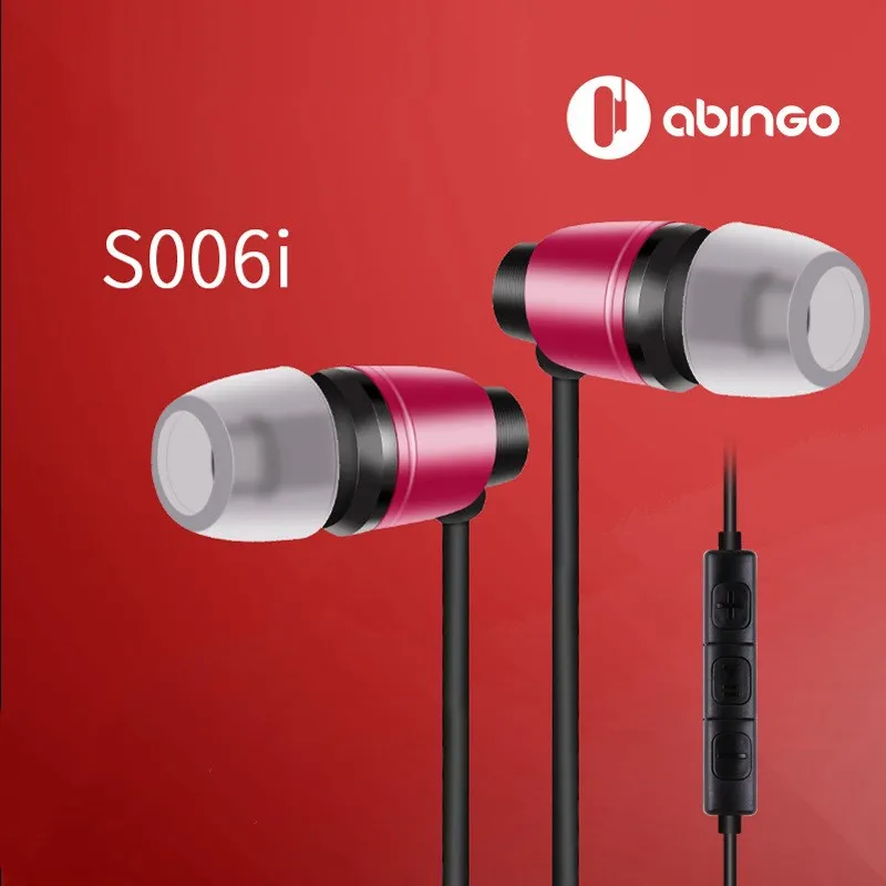 Abingo S006i наушники стерео мини в ухо наушники HiFi металлический телефон гарнитура с микрофоном 3,5 мм разъем для Xiaomi/samsung/Mp3