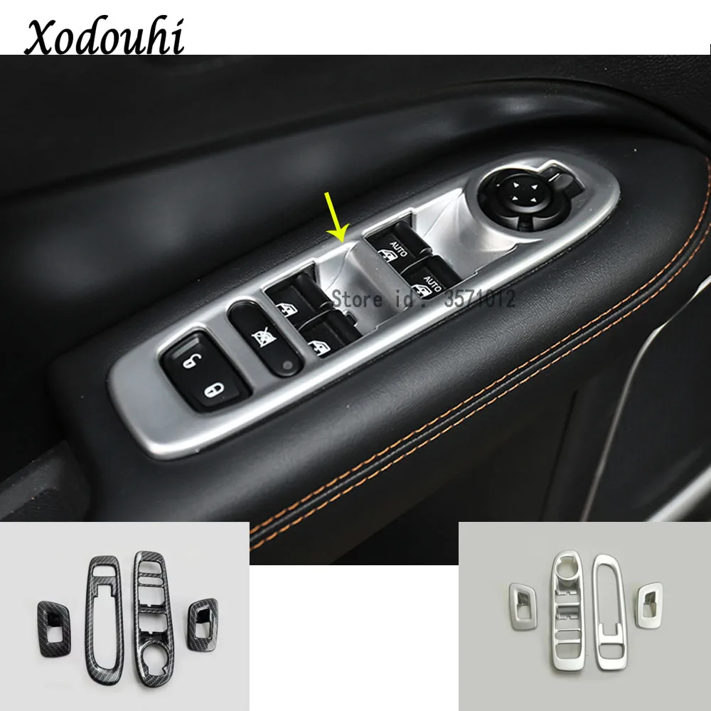 Для Jeep Compass автомобильный Стайлинг Внутренняя дверь окно стекло переключатель панель Крышка отделка рамка из палочек литье 4 шт