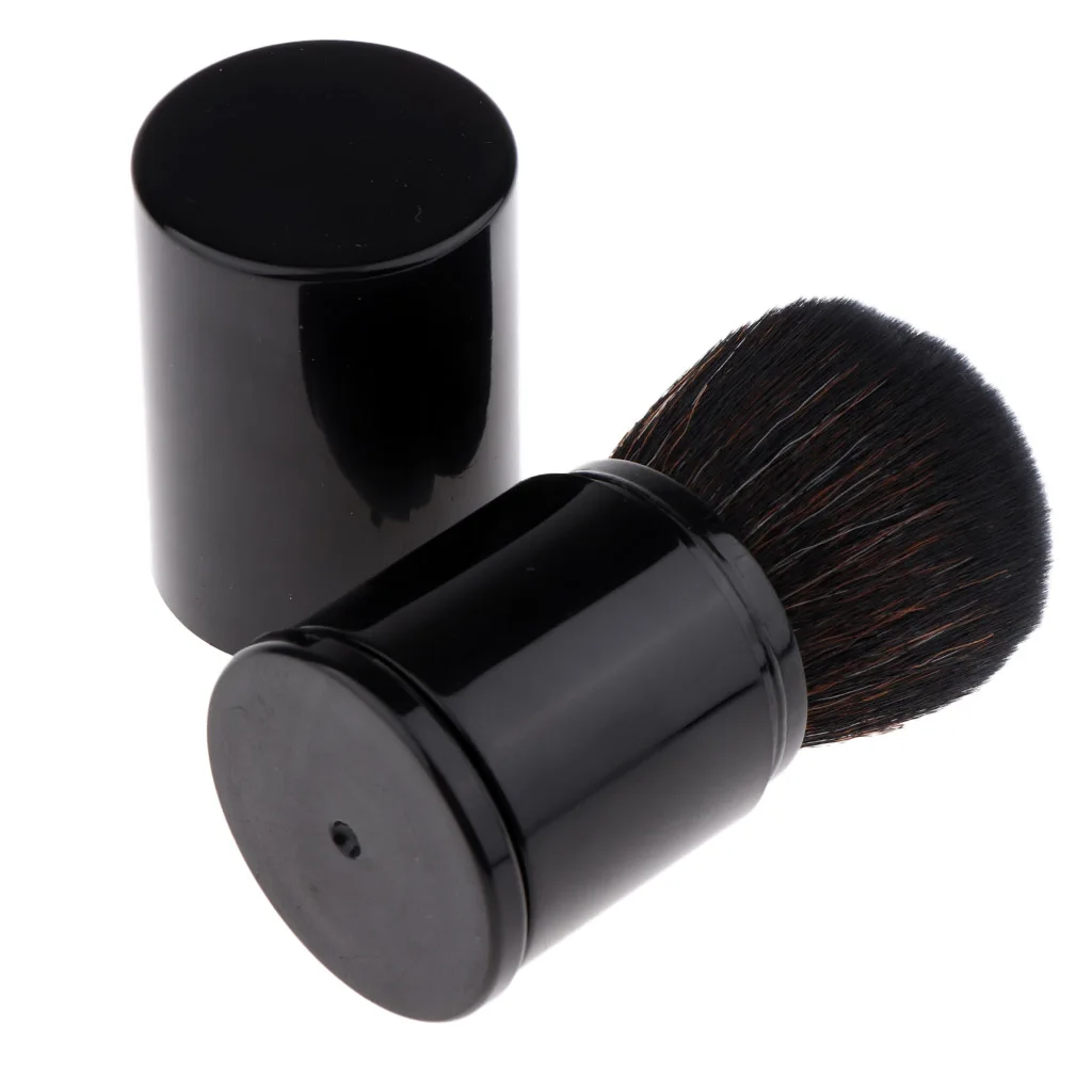 

Retractable Kabuki Travel Foundation Brush for Blush Bronzer & Powder Black Foundation Brush Cosmetics Brushes