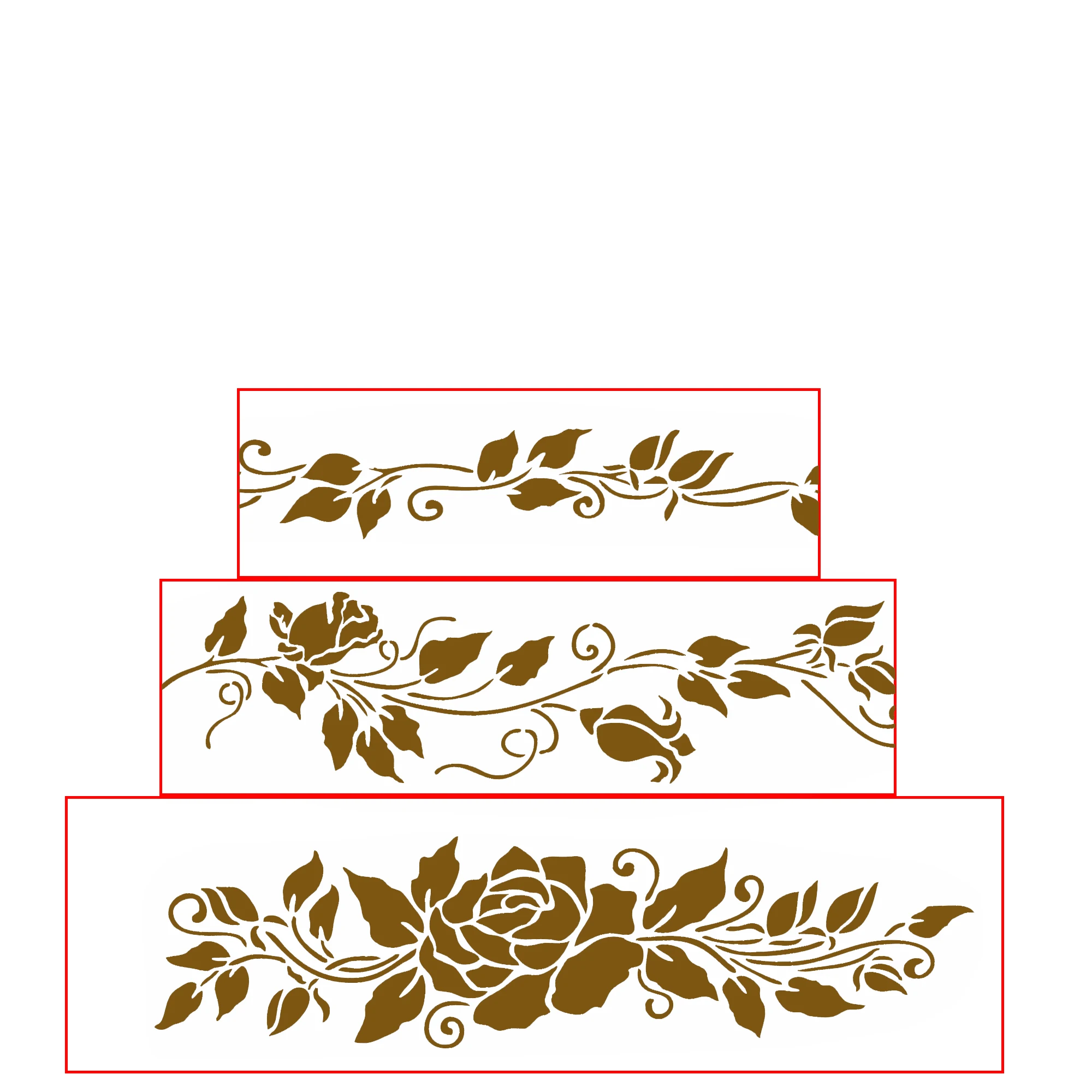 3Pc Plastic Cake Stencils rose Spray Birthday Mold Decorating Bakery Tools DIY Mould Fondant Template | Дом и сад