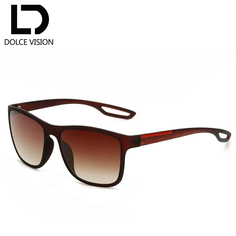 Мужские коричневые солнцезащитные очки с градиентными линзами UV400 для мужчин