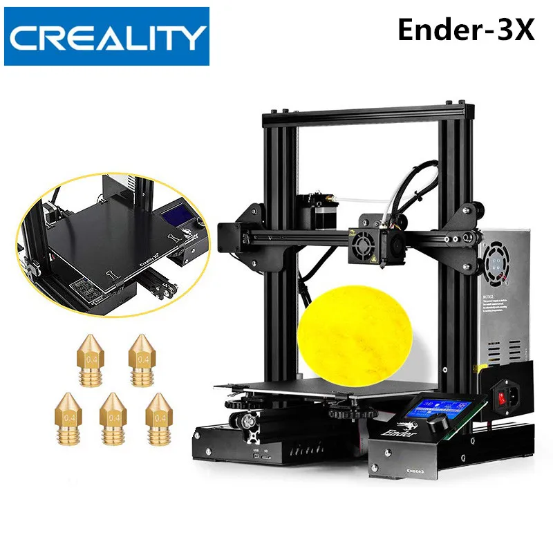 Creality3D Ender 3X/Ender 3 v слот Prusa I3 DIY 3d принтер набор 220x220x250 мм MK10 экструдер 1 75 0 4 сопло 3D