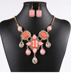 Fashion Brand Gold Plated Jewelry Sets 3 Colors High Quality Party Gifts Unique Design 2014 New Women Chirstmas Gift | Украшения и