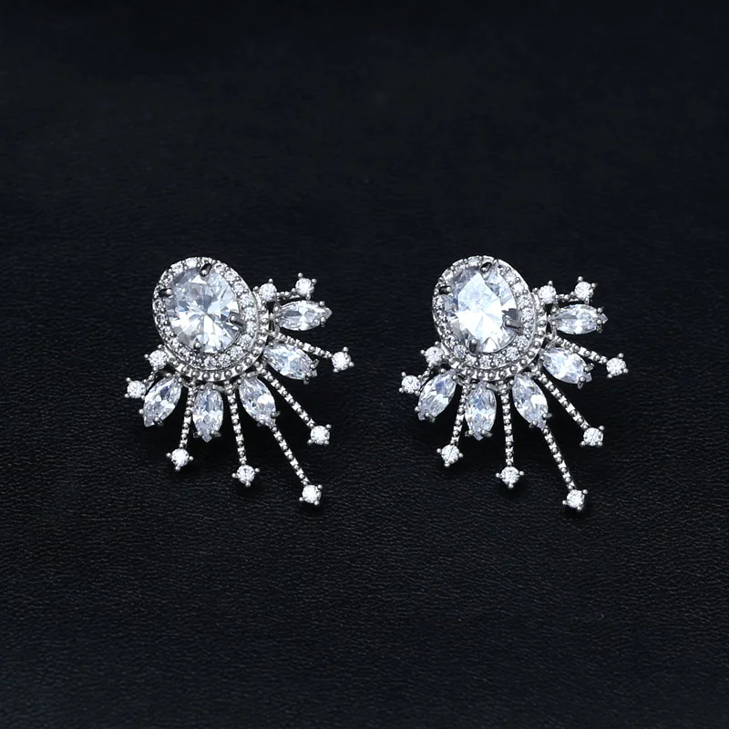 29 мм * 23 чистым цирконием 2016 Новая Мода серьги с кубической огранки украшением в