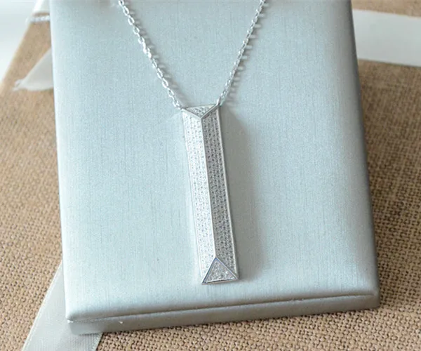 

Designer Fashion 925 Sterling Silver Jewelry 3A Cubic Zirconia Party Necklace