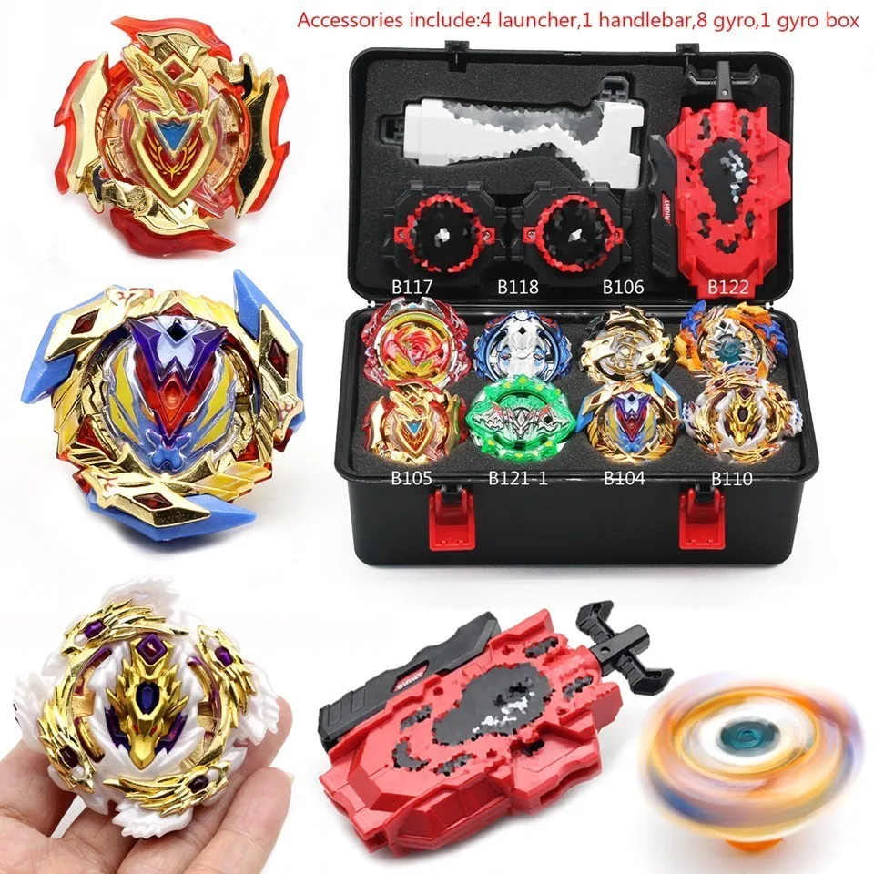 Золотое издание Beyblade Взрывная игрушка B-104 B110 без пусковой установки и коробки с металлическим сплавом вращающийся Топ Bey Blade лезвие ребенок мальчик игрушка подарок