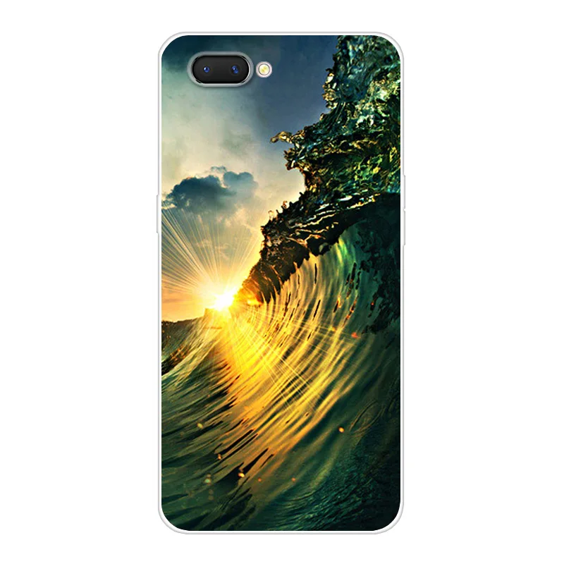 Чехол для телефона OPPO A7 A5 K1 F7 Мягкая силиконовая задняя крышка с милым котом Realme 2