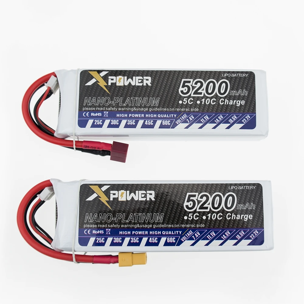 T/XT60 Plug 5200 мАч 11.1 В 3 S 30C литий Li Po Батарея для Вертолет Qudcopter drone truck шлюпки