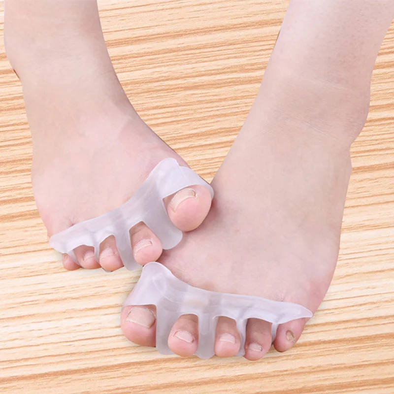 1 пара Силиконовый разделитель пальцев на ногах коррекция носка вальгусные