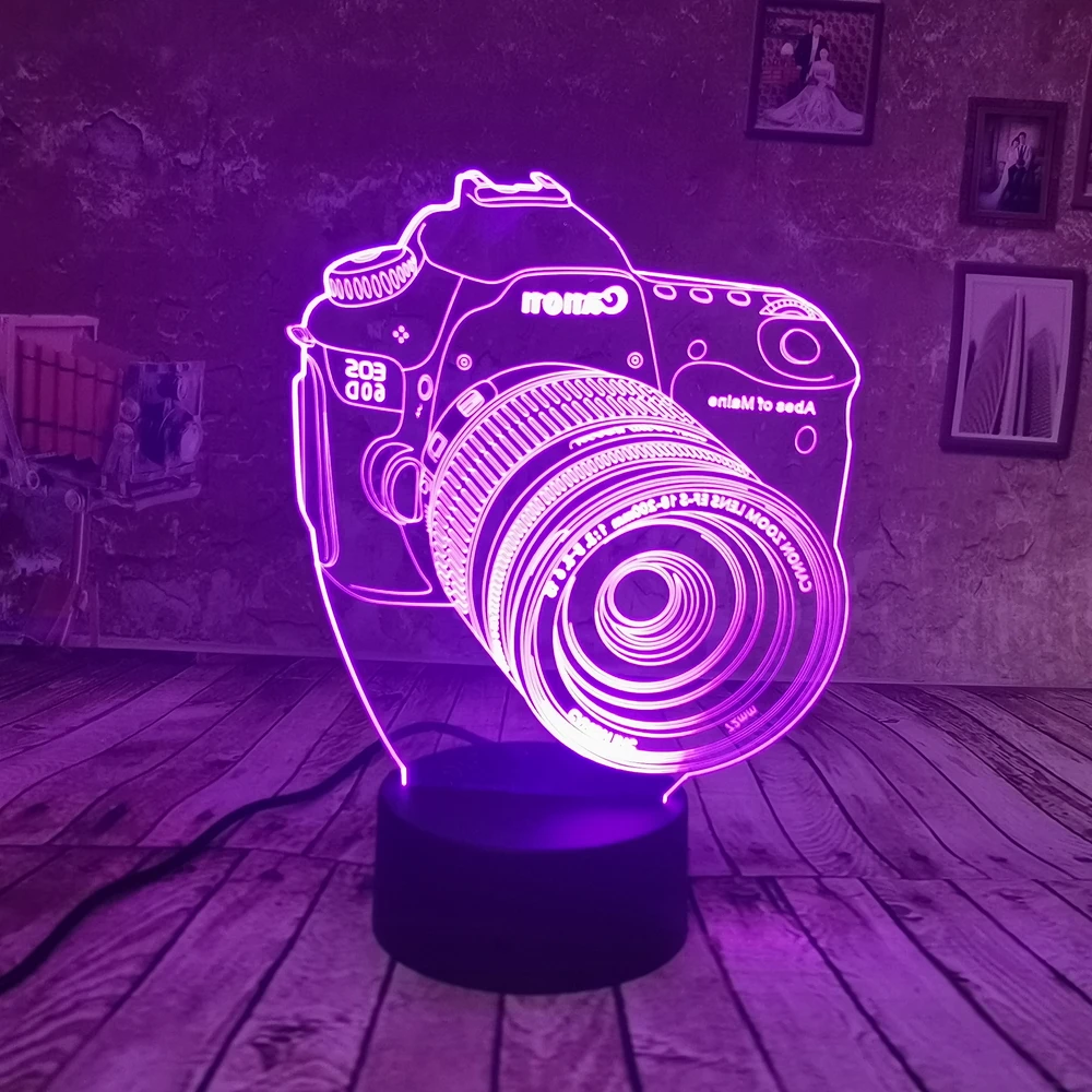 Дропшиппинг создан подарки камера 3D ночник 7 видов цветов сенсорный светодиодный