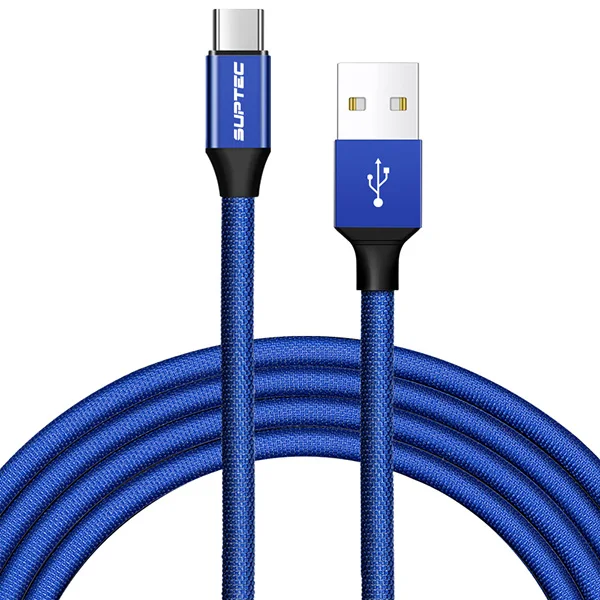 Blue Кабель зарядного устройства SUPTEC 3A usb type C для Xiao mi Red mi Note 7 mi 9 Quick Charge type-C кабель для huawei P20 Lite samsung S9 S8 шнур - Цвет: Blue