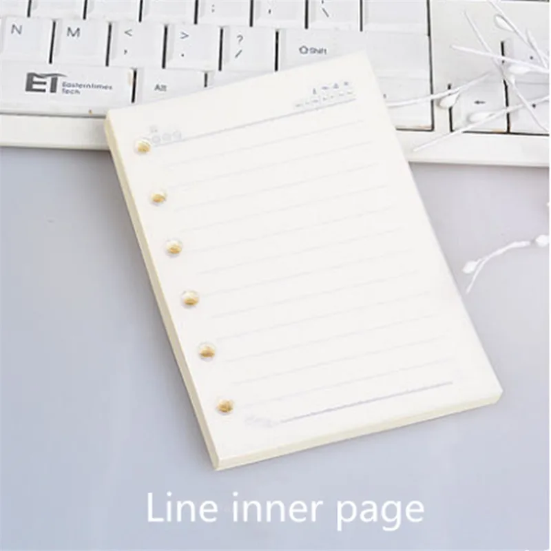Бумажные пустые страницы с 6 отверстиями/линейные страницы/крафт