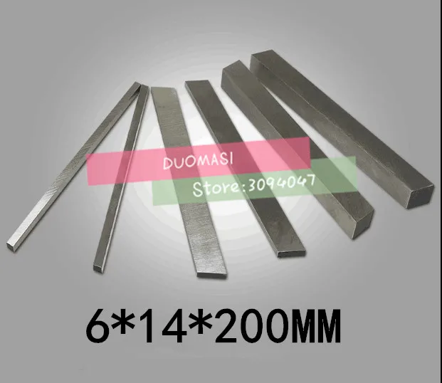 

HRC60 6*14*200mm High-speed steel Sharp steel STEEL BILLETS blade Flat HSS Turning tool DIY knife material, Lathe tool