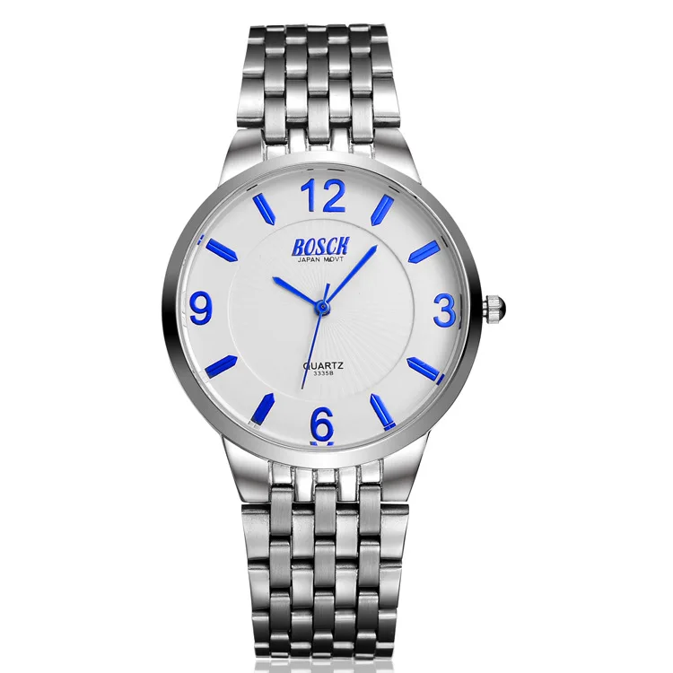 BOSCK простые мужские часы минимализм ультра-тонкий циферблат нержавеющая сталь