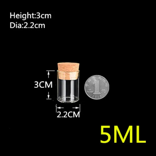 50Pcs Glass Test Tube with Cork Stoppers Small Mini bottles Vials Jars Storage botellas de vidrio 4ml 5ml 18ml | Красота и здоровье