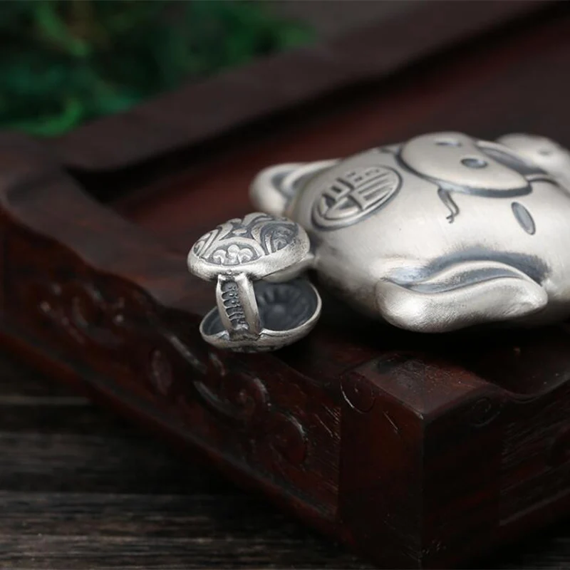 2019 Lucky Druzy Кулон 100% S999 стерлингового серебра ювелирные изделия для мужчин и женщин