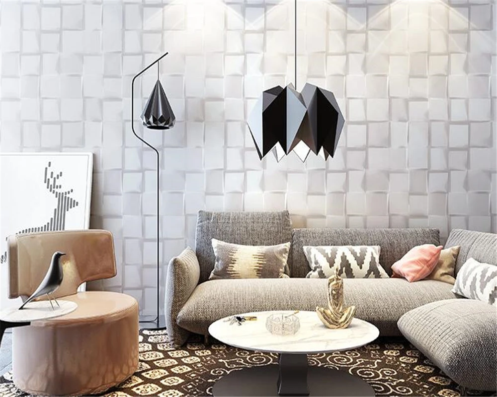 

beibehang behang 3D three-dimensional square mural wallpaper home decoration clothing store bedroom wallpaper for bedroom walls