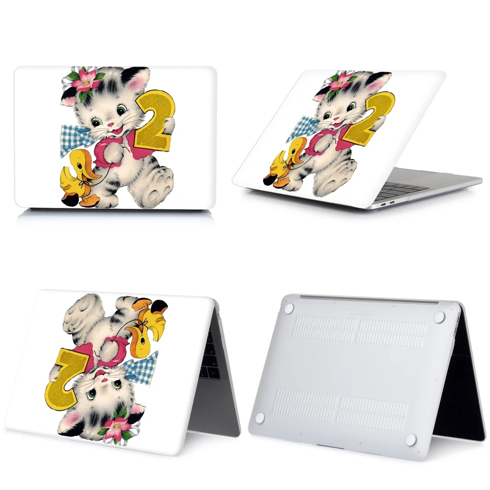 cute 006 Чехол для ноутбука с милым котом для Apple MacBook Touch ID A1932, Air Pro retina 11 12 13 15 для mac book Pro 13,3 Touch Bar+ чехол для клавиатуры - Цвет: cute 006
