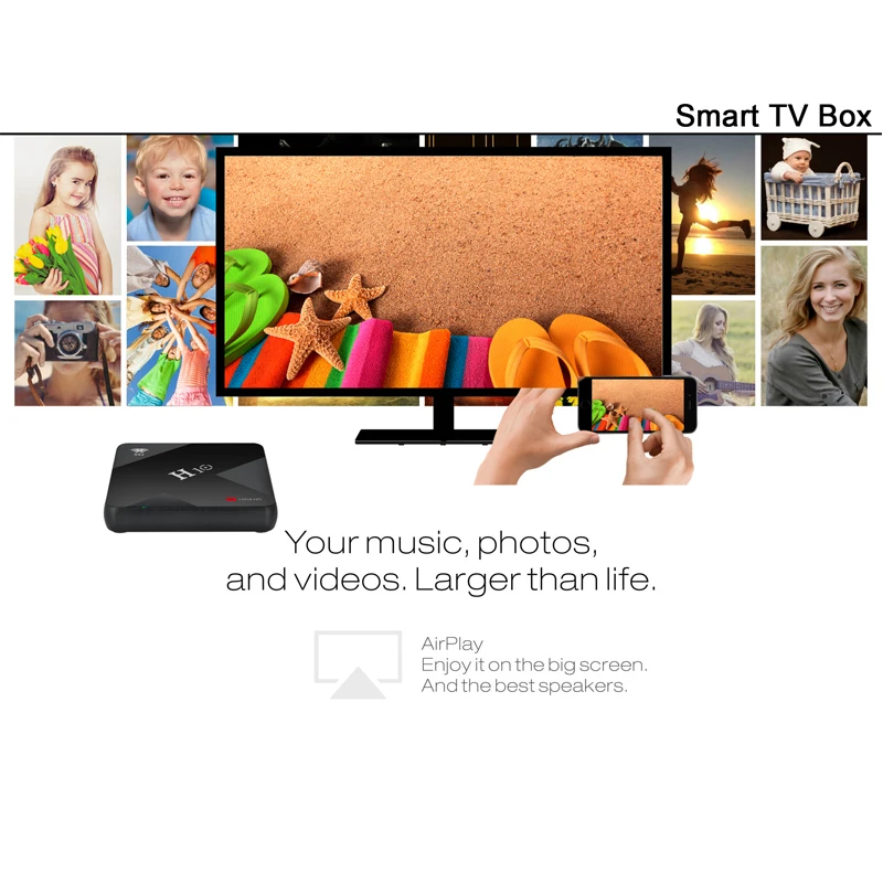H10 Smart TV Box Android 9 0 4 Гб 64 6K 2 & 5 8 Dual WIFI H.265 USB3.0 box Allwinner H6 PK T95Q s905x2