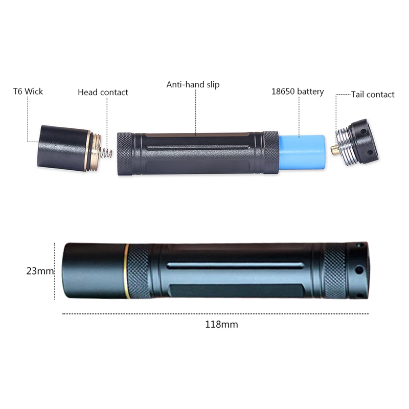 Светодиодный фонарь большой дальности 18650 xm L2 flash light тактический для охоты linterna