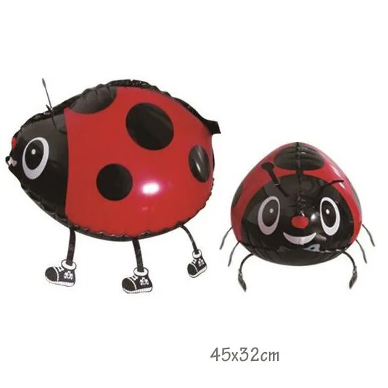 ladybug Смешивает ходячие гелиевые шары в форме животных милый кот собака панда динозавр Тигр домашние воздушные шарики для день рождения вечерние украшения Дети и взрослые - Цвет: ladybug