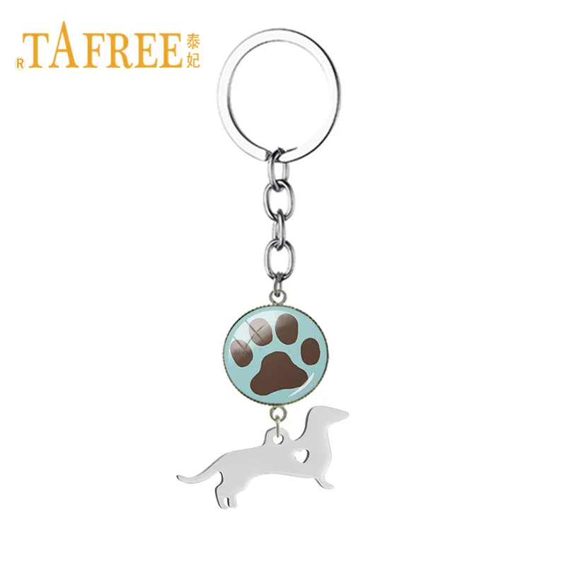 TAFREE серебряный цвет Германия Dachshunds подвеска брелок для домашних животных собака