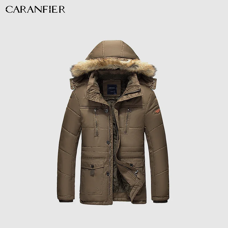 Мужская зимняя куртка CARANFIER Толстая Повседневная Верхняя одежда мужские