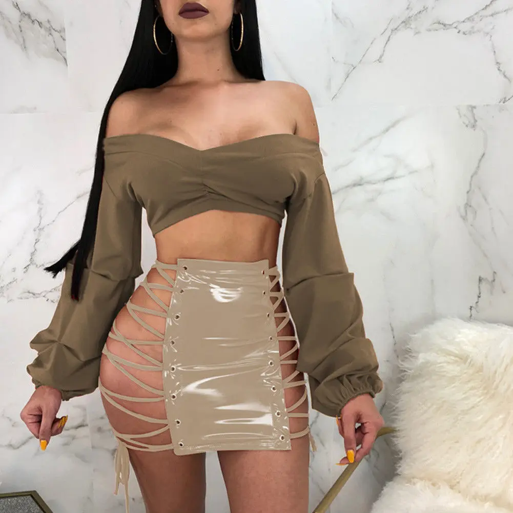 Модные женские туфли пикантные Высокая Талия Bandge кожа Карандаш Bodycon коротким