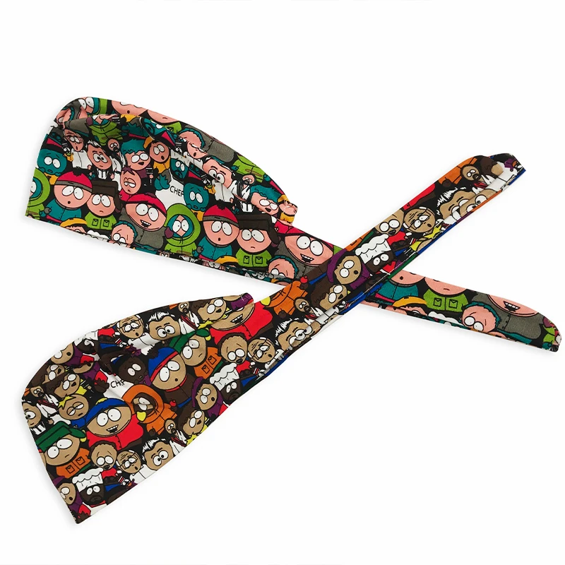 Sanxiaxin мужской доктор хирургическая Кепка аниме принт Скраб Кепка уход за домашними животными доктор Рабочая кепка хлопок Медицинское использование доктор женщины шапочка медсестры