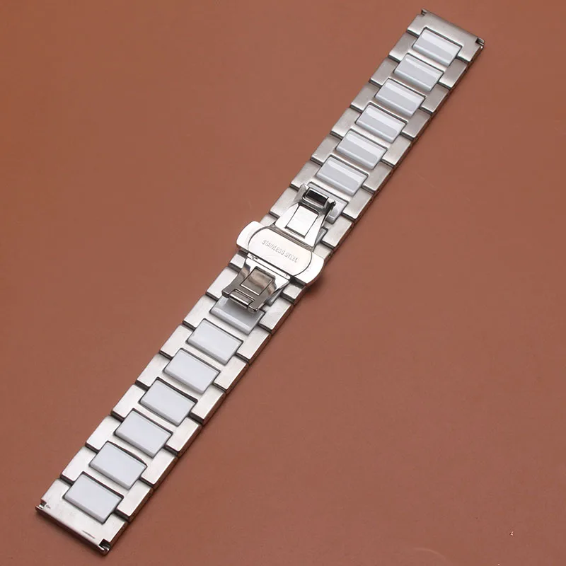 Ремешок керамический для наручных часов полированный аксессуар белый мужчин и