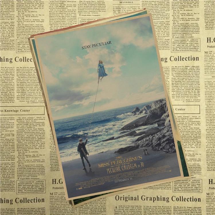 Miss Peregrine's Home для особенных детей core Винтажный Фильм крафт плакат Настенный декор Бар Кафе гостиная столовая