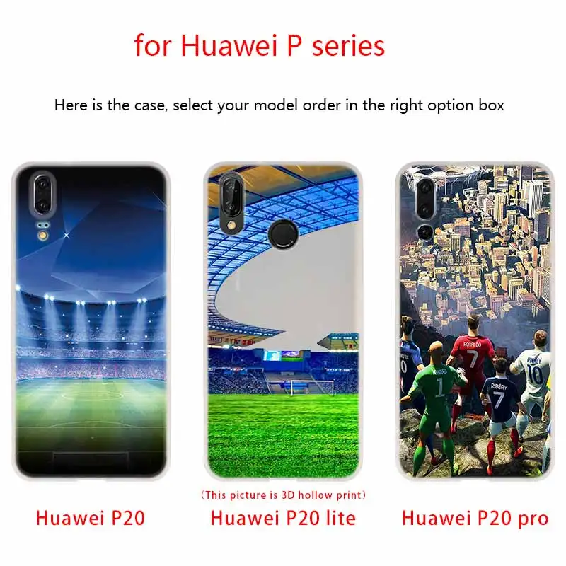 Green stadium Silicone Coque Soft Case For Huawei P50 P40 P10 P20 P30 Lite Pro P Smart Z 2020 2019 Cover | Мобильные телефоны и