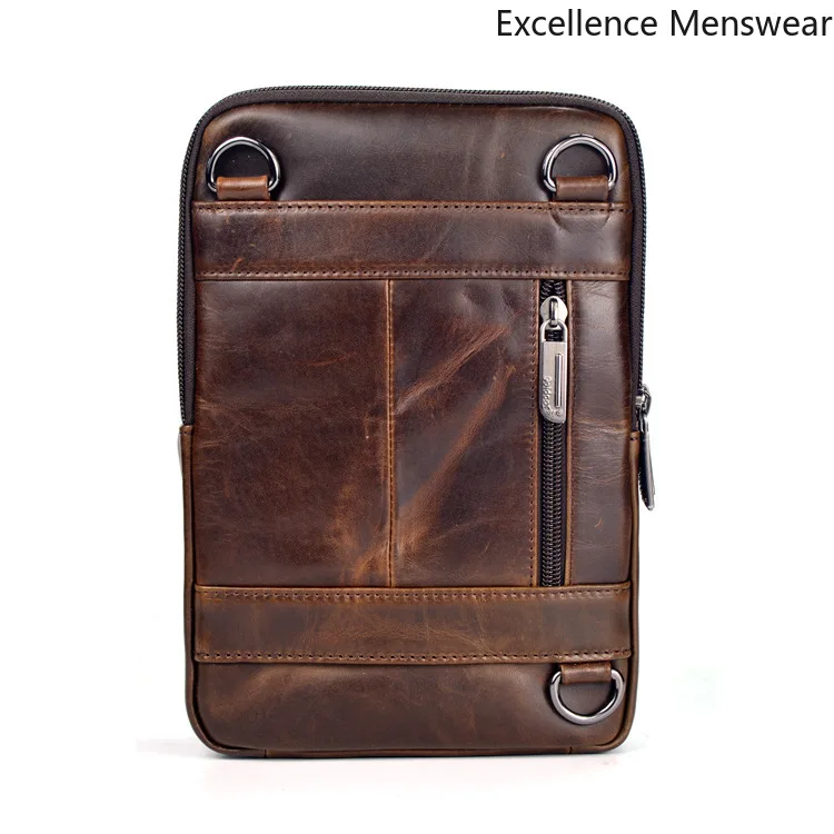 Повседневная сумка на плечо из натуральной воловьей кожи для мужчин маленькие